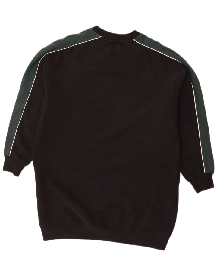 JACK WILLS Womens Oversized Graphic Jumper Dress UK 12 Medium Black