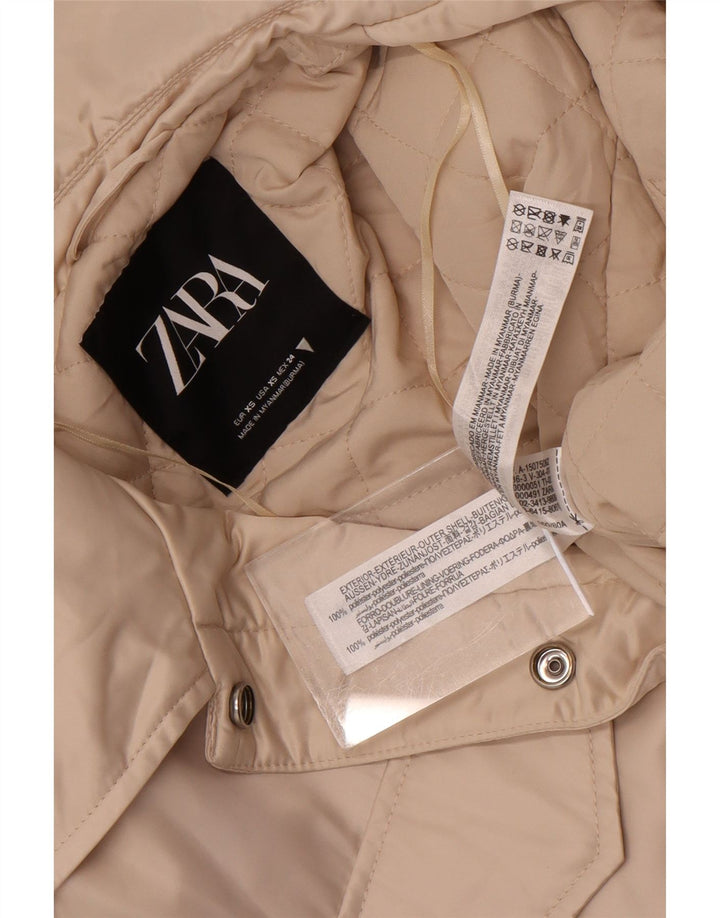 Zara Damen Übergroße Bolerojacke UK 6 XS Off White Polyester