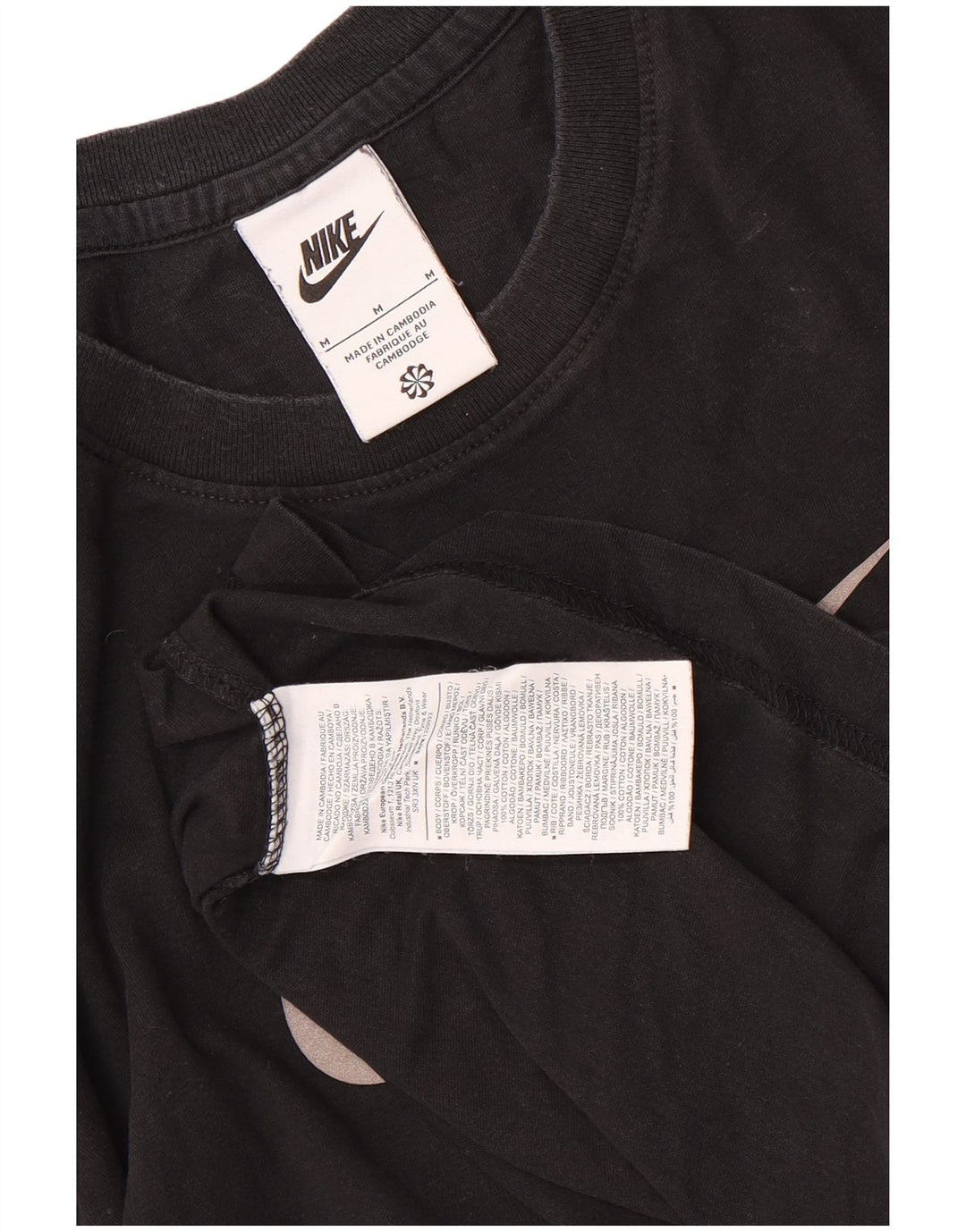 Nike Herren-T-Shirt mit Grafik, Medium, Schwarz, Colourblock-Baumwolle