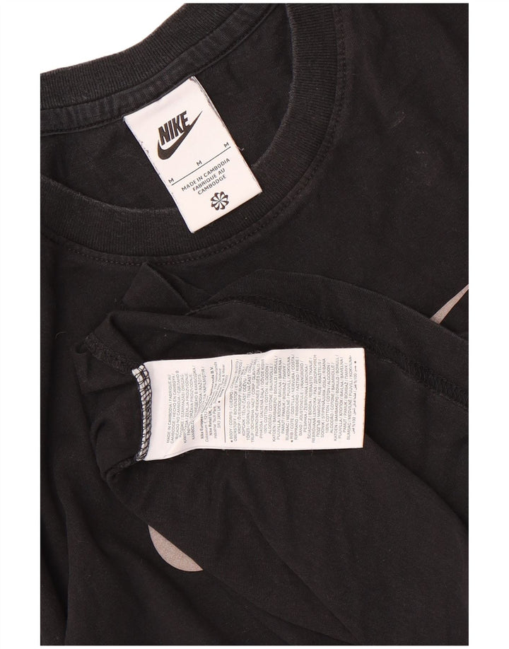 Nike Herren-T-Shirt mit Grafik, Medium, Schwarz, Colourblock-Baumwolle