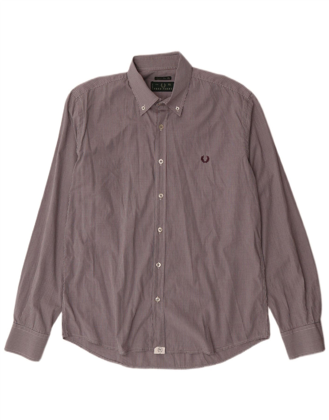 Fred Perry Herren Slim Fit Hemd XL Mehrfarbig kariert Baumwolle