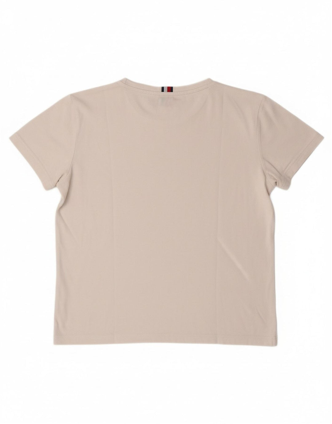 TOMMY HILFIGER Womens T-Shirt Top UK 14 Medium White Cotton