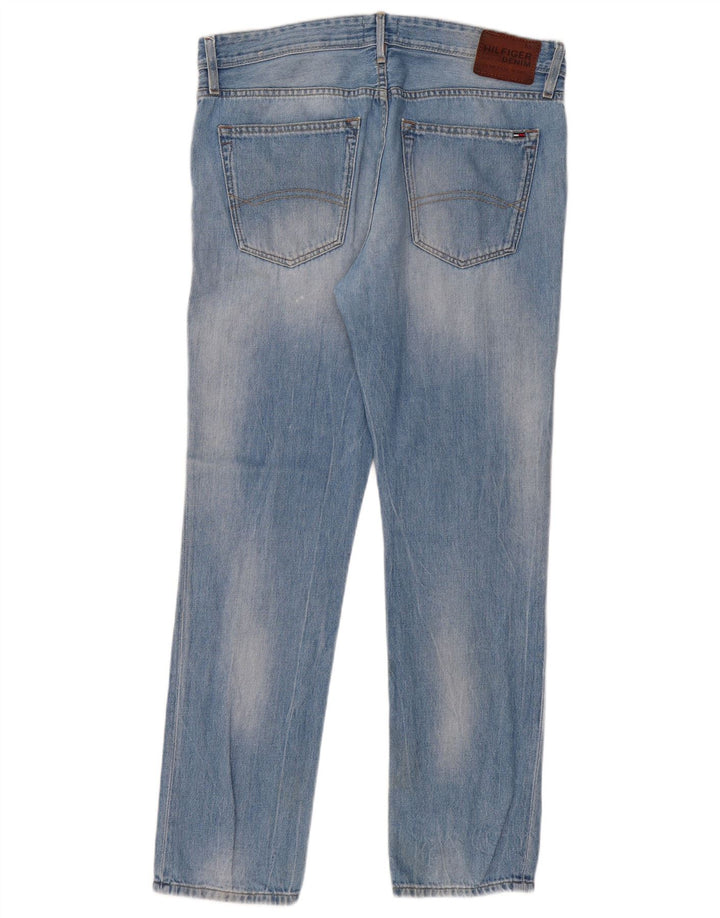 Tommy Hilfiger Herren Slim Jeans W34 L32 Blaue Baumwolle