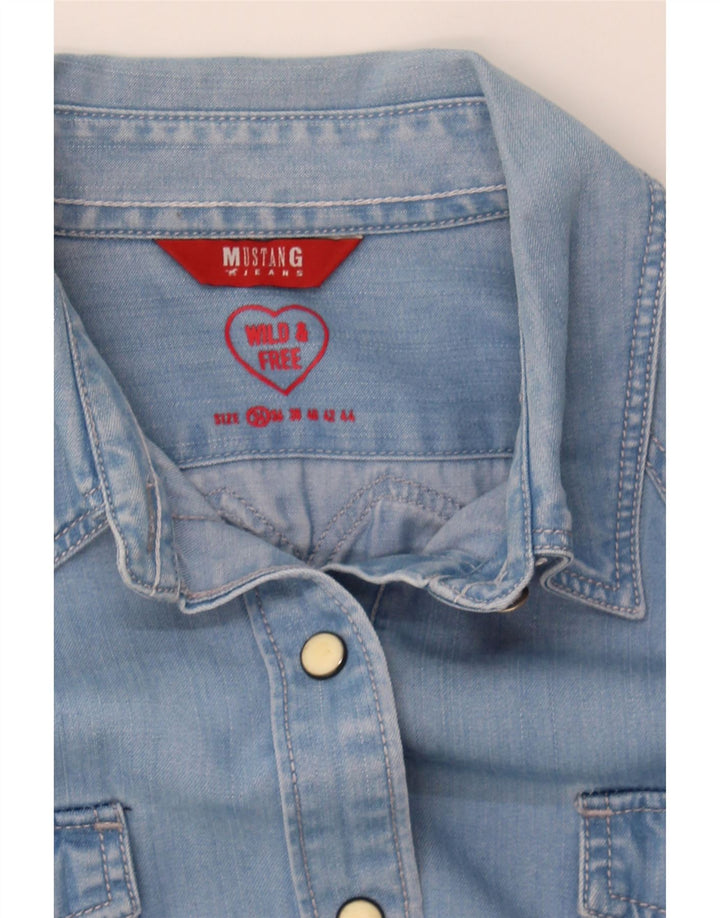 MUSTANG Womens Denim Shirt EU 34 XS Blue Vintage Mustang and Second-Hand Mustang from Messina Hembry 