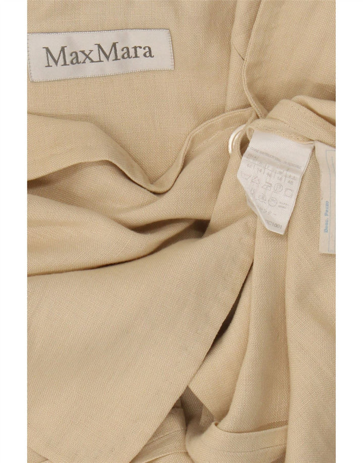 Max Mara Damen 1-Knopf-Blazerjacke UK 16 Large Beige
