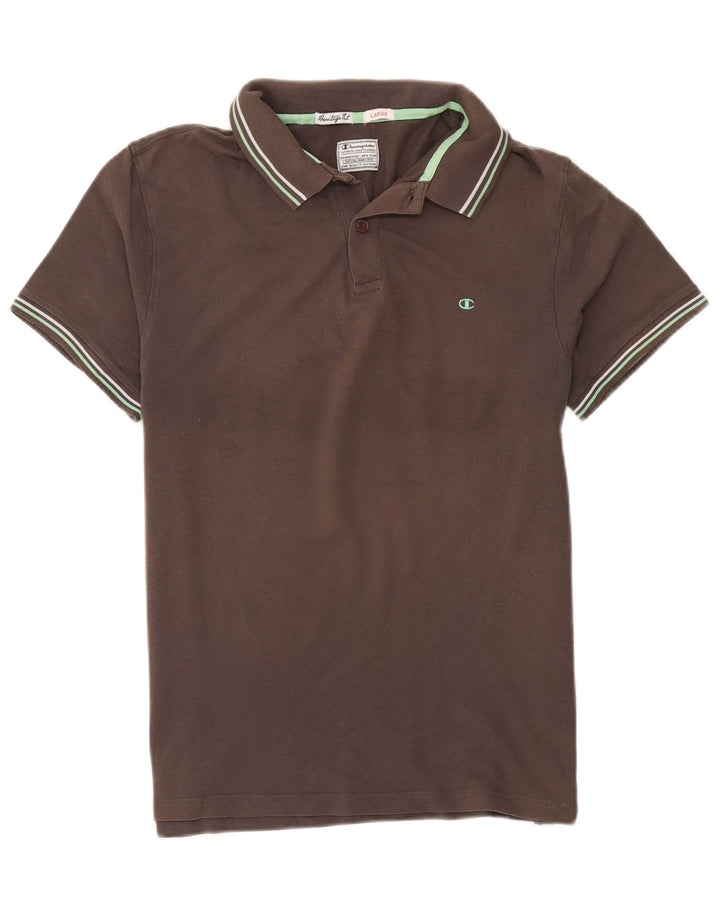 Champion Herren Heritage Fit Poloshirt Large Grau