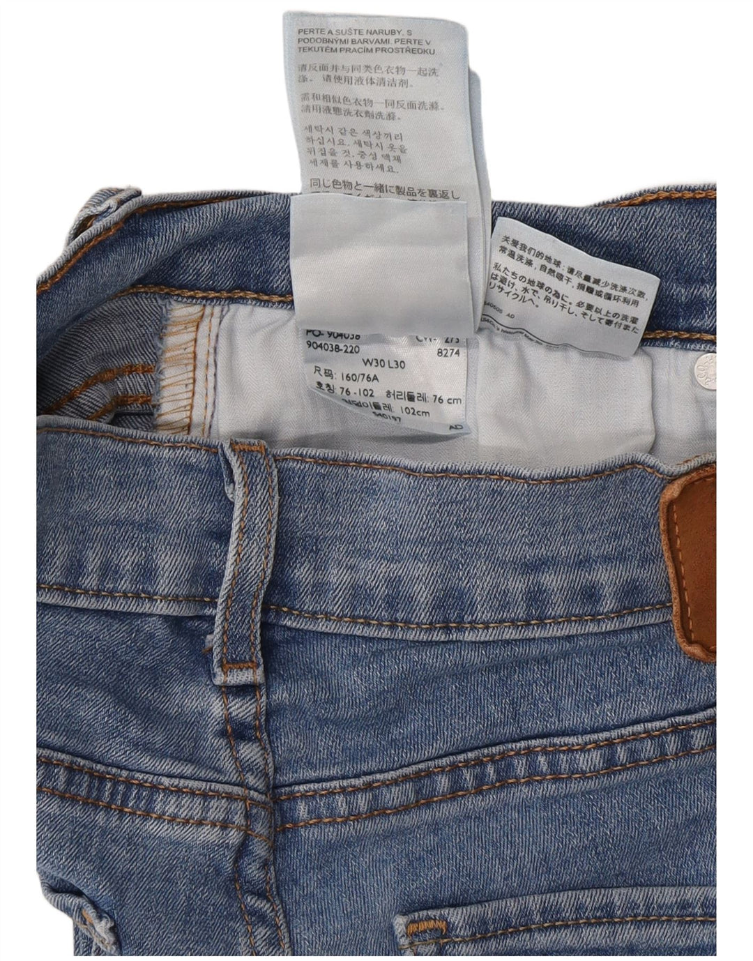 LEVI'S Womens Skinny Jeans W30 L30 Blue Cotton