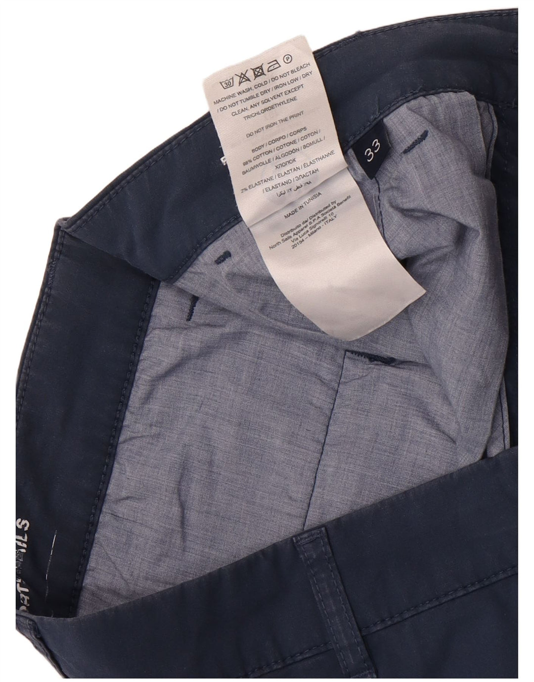 North Sails Herren-Chinoshorts mit normaler Passform, W33, mittelmarineblaue Baumwolle