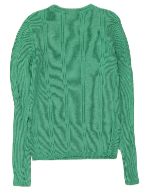 Marks & Spencer Damen Crop Pullover mit U-Boot-Ausschnitt, Gr. 10, Größe S, Grün