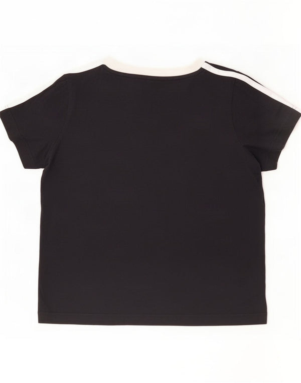 Adidas T-Shirt für Mädchen, 9–10 Jahre, Schwarz, Colourblock-Baumwolle