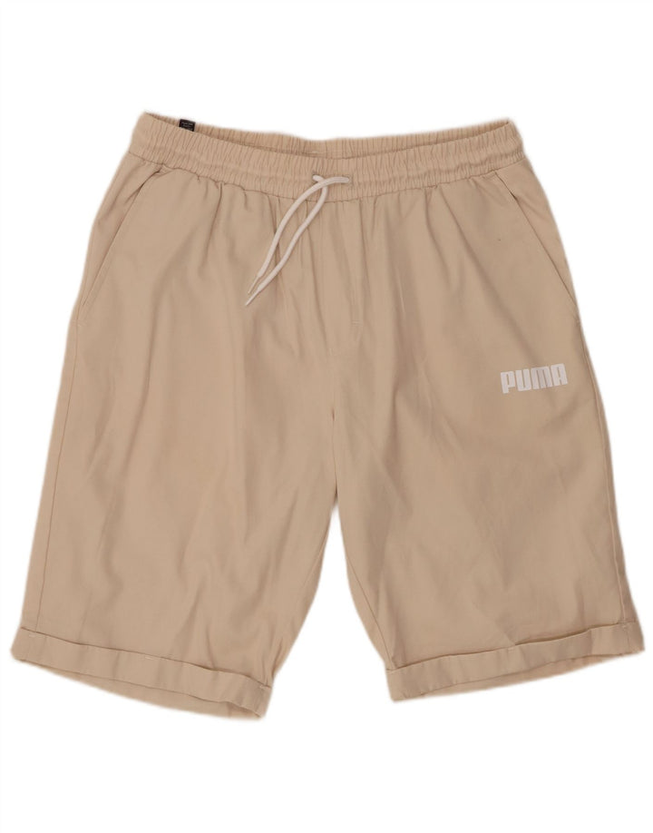 PUMA Herren Sport Shorts Large Beige Baumwolle