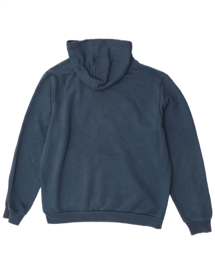 Puma Herren-Kapuzenpullover mit Grafik, groß, aus blauer Baumwolle