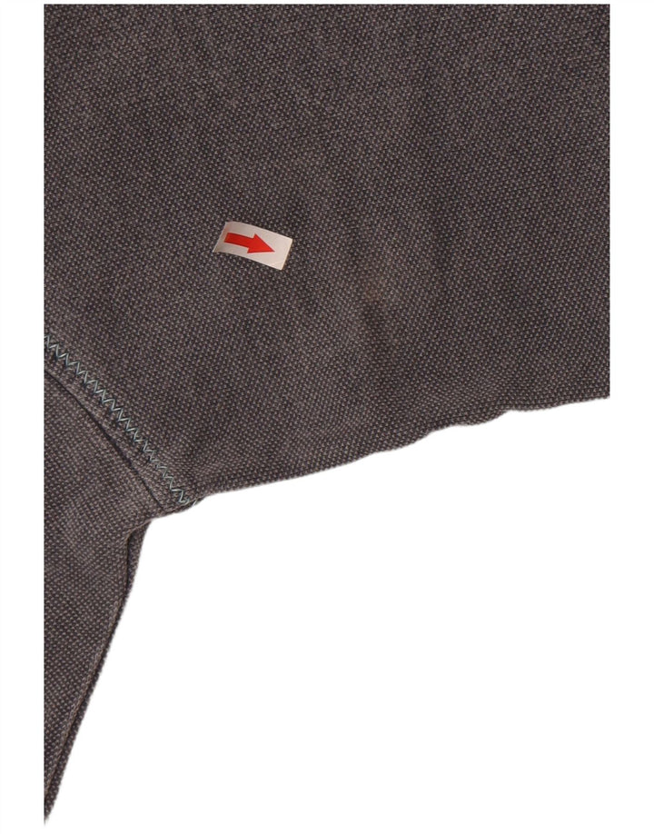 Fat Face Herren-Sweatshirt mit Reißverschluss am Hals, groß, aus grauer Baumwolle
