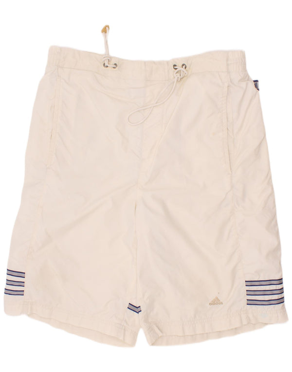 Adidas Badeshorts für Jungen, 13–14 Jahre, weiß gestreift, Polyester