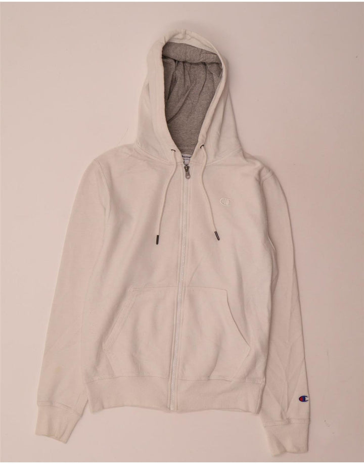 Champion Herren-Kapuzenpullover mit Reißverschluss, Größe S, weiße Baumwolle
