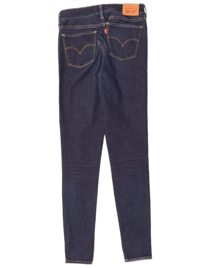 LEVI'S Damen 710 Super Skinny Jeans W28 L30 Marineblaue Baumwolle