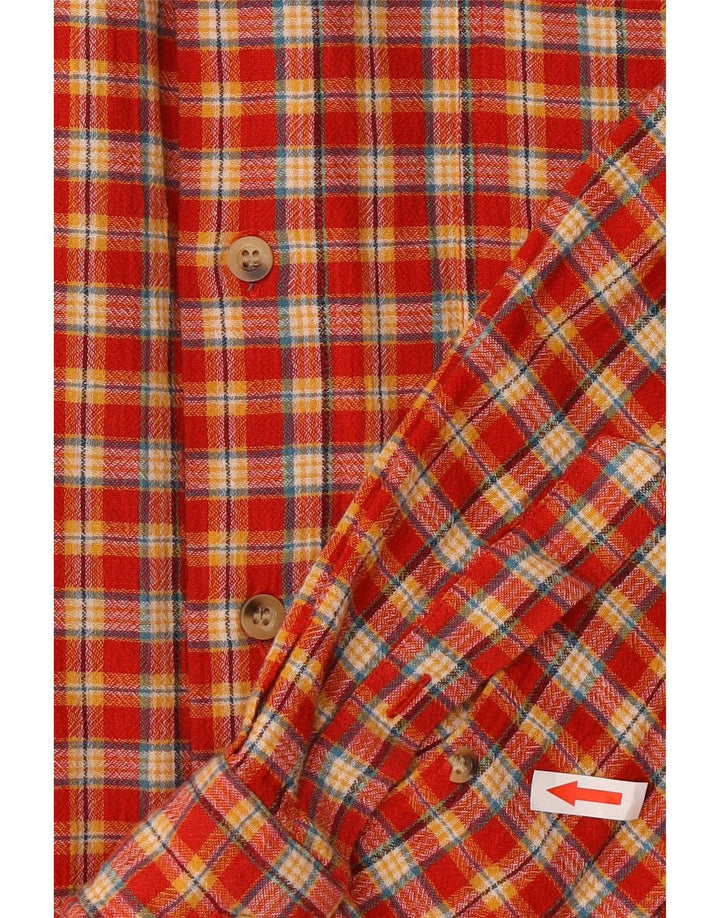 Pierre Cardin Herren Flanellhemd Mittelrot kariert