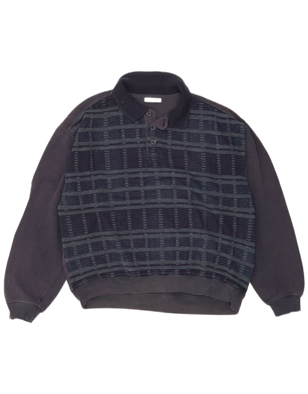 Marks & Spencer Herren-Sweatshirt mit Rollkragen, groß, marineblau kariert