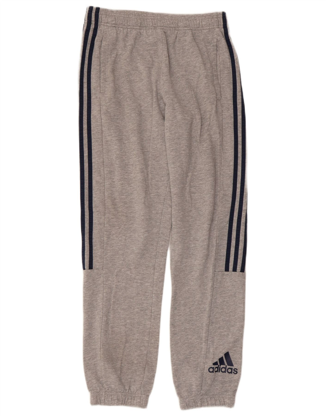 ADIDAS Jungen-Trainingshose, Jogginghose, 13–14 Jahre, grau gefleckte Baumwolle