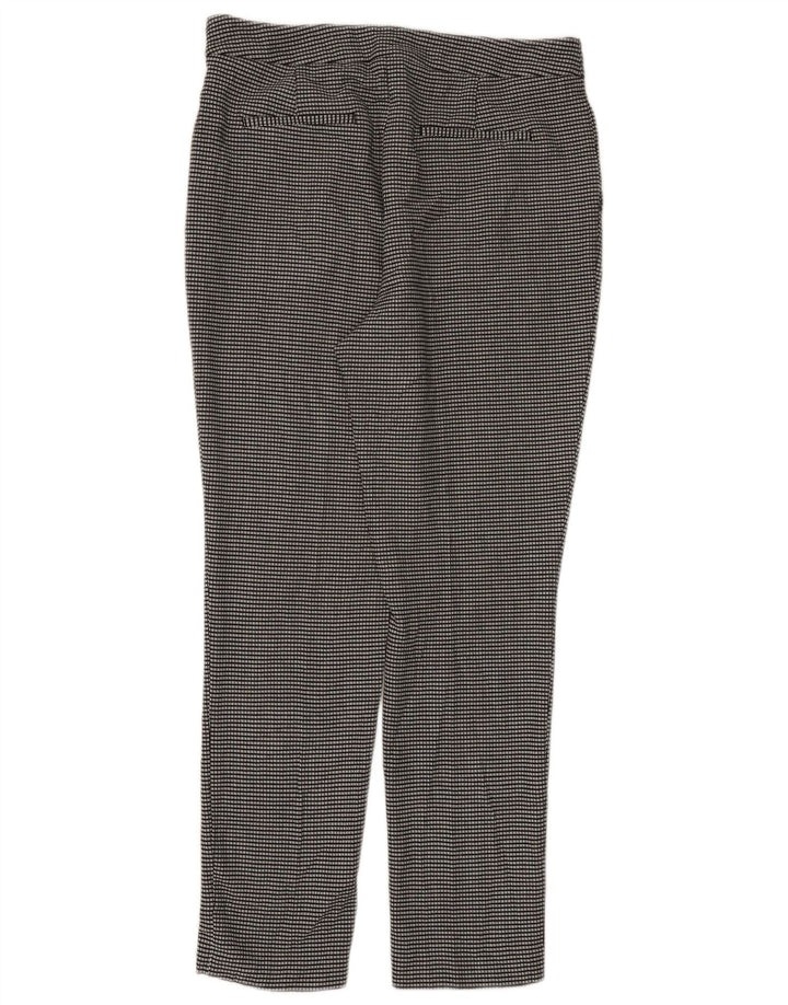 Marks & Spencer Damen Chinohose UK 12 M W32 L29 Schwarz kariert
