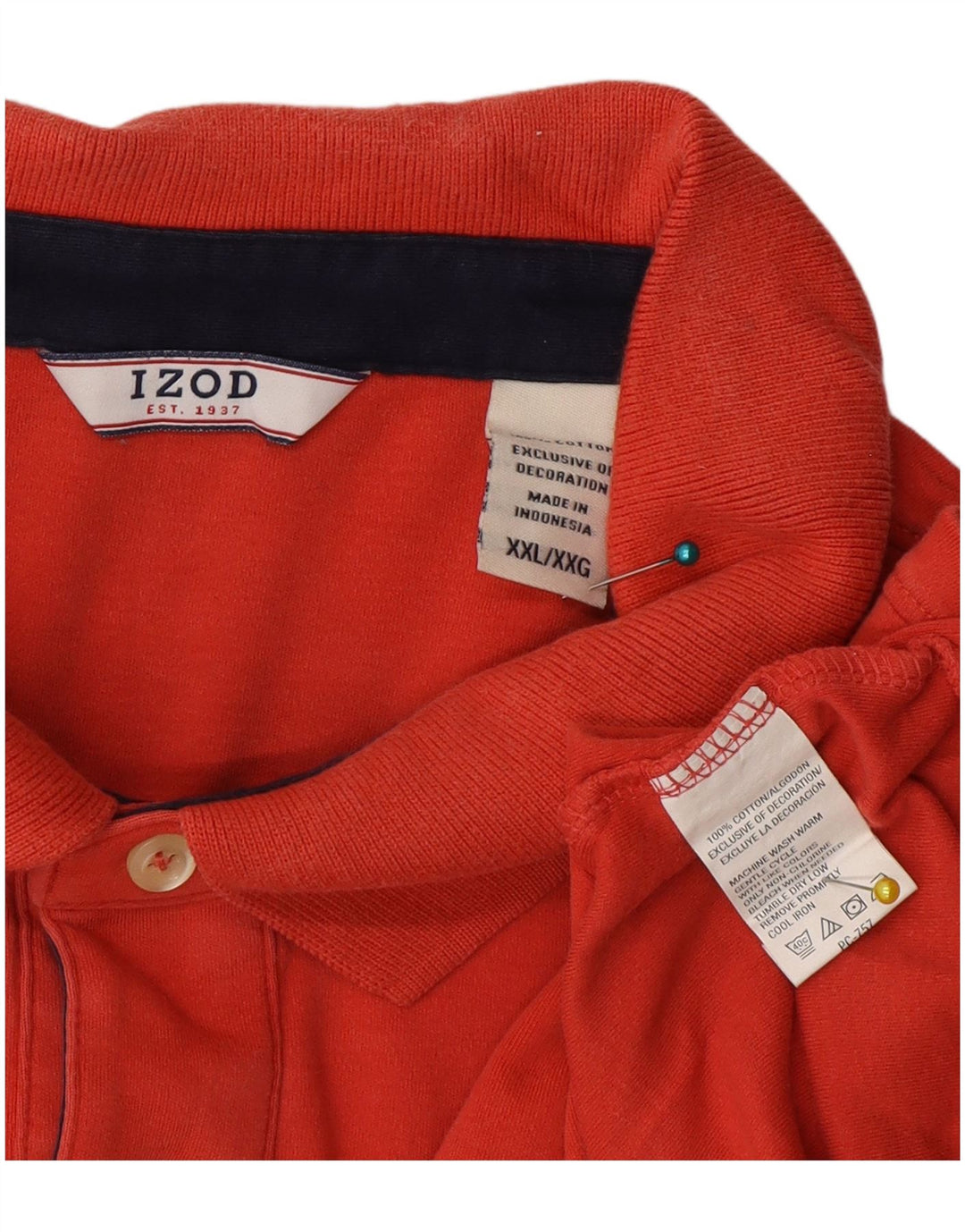 Izod Herren Poloshirt 2XL Rosa Baumwolle