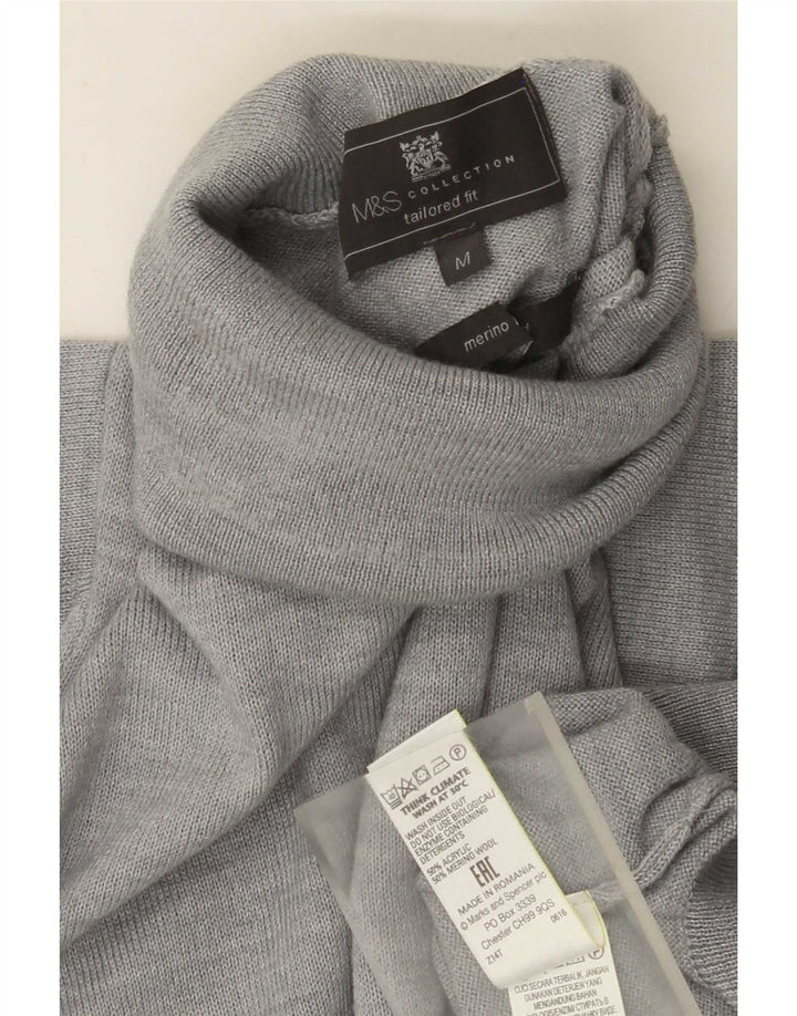 Marks & Spencer Damen-Pullover mit Rollkragen, Gr. 14, Mittelgrau