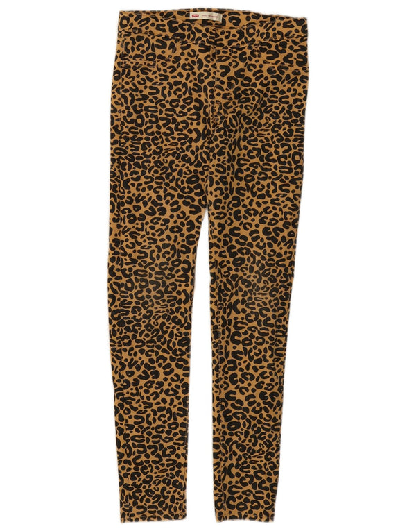 LEVI'S Freizeithose „Jeggins“ für Mädchen, 13–14 Jahre, Beige, Baumwolle mit Animal-Print