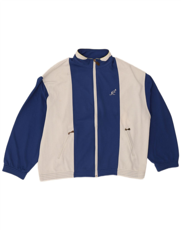 AUSTRALIAN L'ALPINA Herren-Trainingsanzug-Oberteiljacke IT 50 Mittelblauer Farbblock