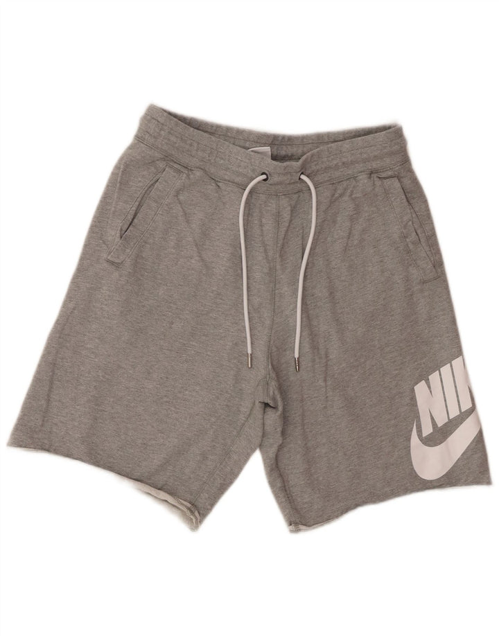 Nike Herren-Sportshorts mit Grafik, mittelgrau gefleckte Baumwolle