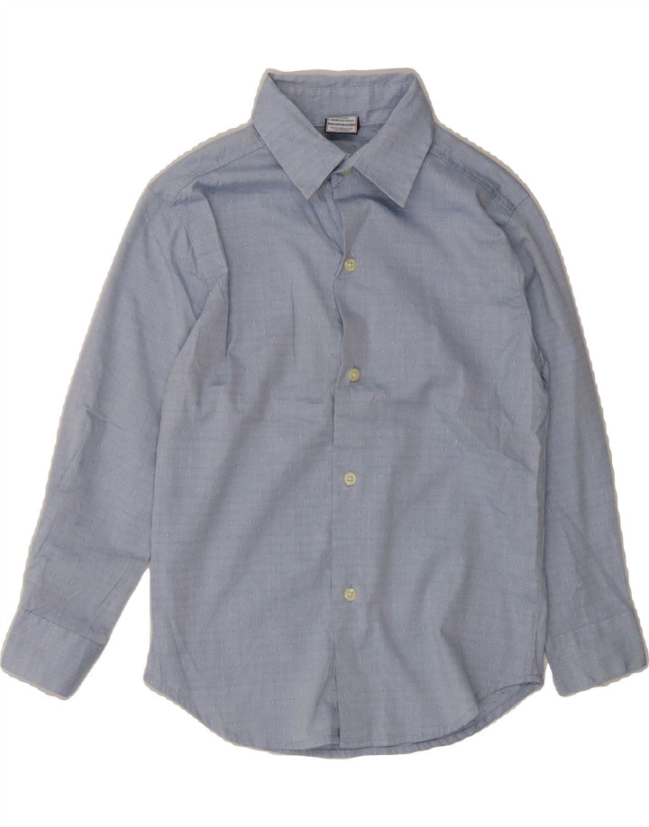 IZOD Boys Shirt 7-8 Years Medium Blue Spotted Cotton Vintage Izod and Second-Hand Izod from Messina Hembry 