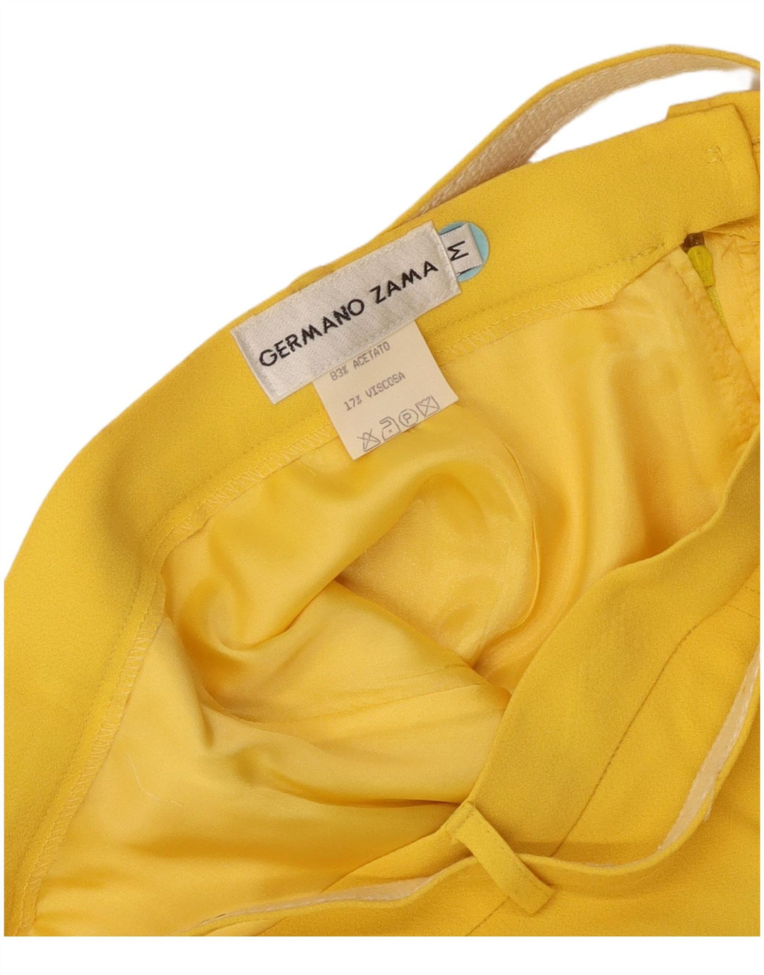Germano Zama Damen-A-Linien-Rock, mittelgroß, W28, gelbes Acetat