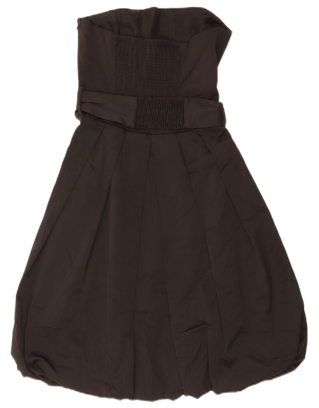 Zara Damen Trägerloses Bubble-Kleid UK 10 Small Schwarz Polyester