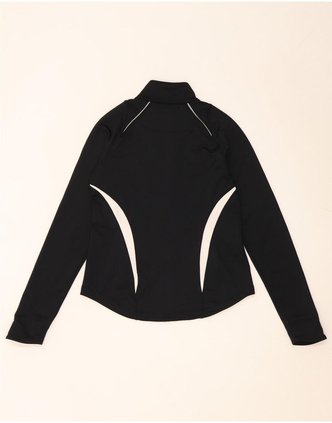 Nike Damen-Trainingsanzug-Top-Jacke, UK 10, Größe S, Schwarz, Colourblock-Polyester