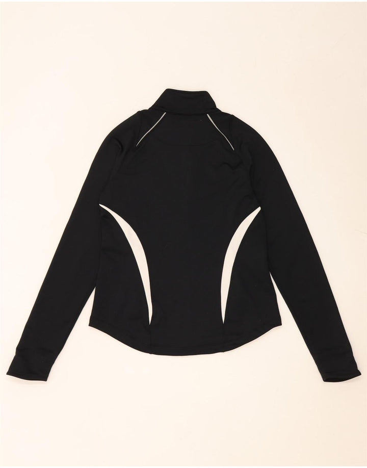 Nike Damen-Trainingsanzug-Top-Jacke, UK 10, Größe S, Schwarz, Colourblock-Polyester