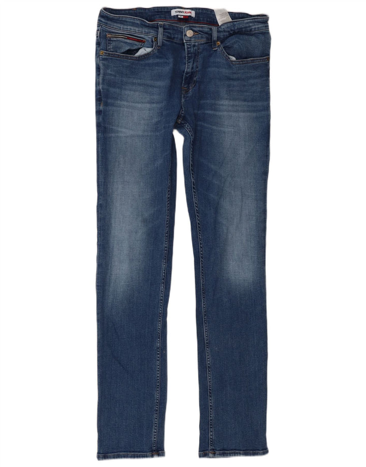 Tommy Hilfiger Herren Slim Jeans W34 L34 Blaue Baumwolle