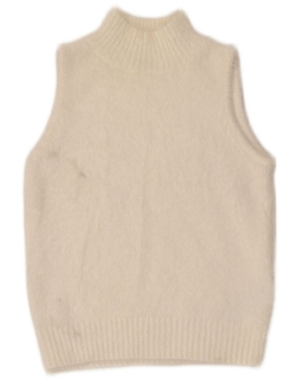 Guess Damen Weste Tank Top UK 12 Medium Weiß Polyamid