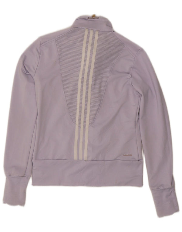 Adidas Damen Clima 365 Trainingsanzug Top Jacke UK 12 Mittellila Polyester