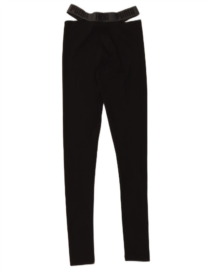 Puma Damen Graphic Leggings UK 8 Small Schwarz