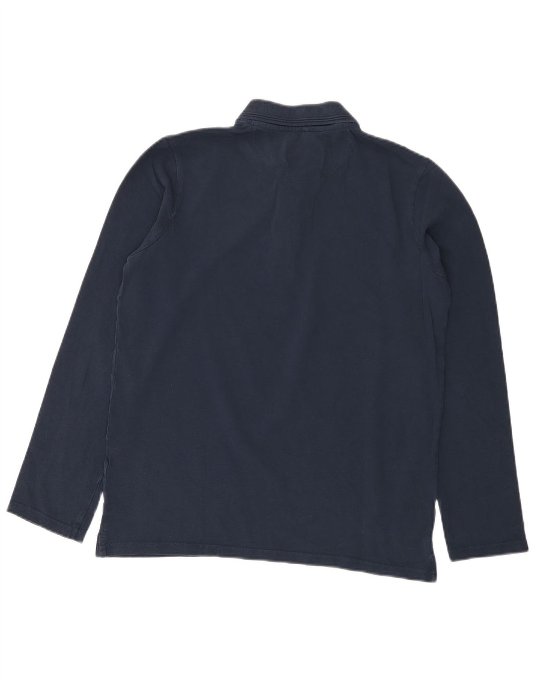 Carrera Herren-Langarm-Poloshirt aus mittelblauer, normaler Baumwolle
