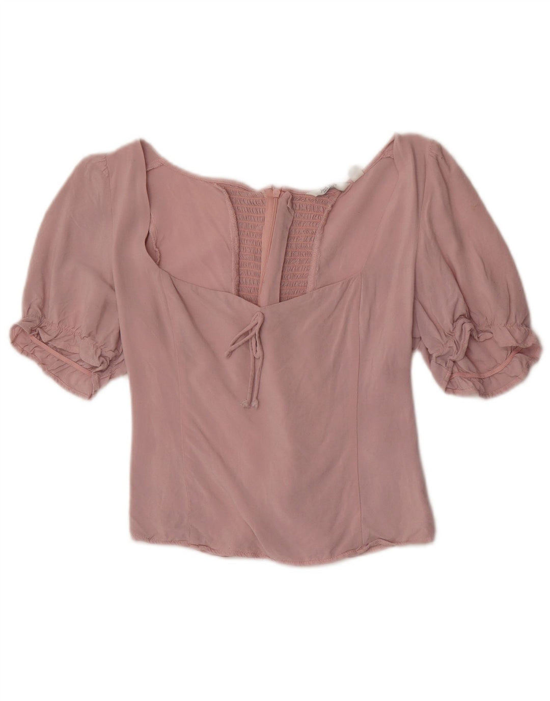 Jack Wills Damen Crop Bluse Top UK 12 Mittelrosa Viskose