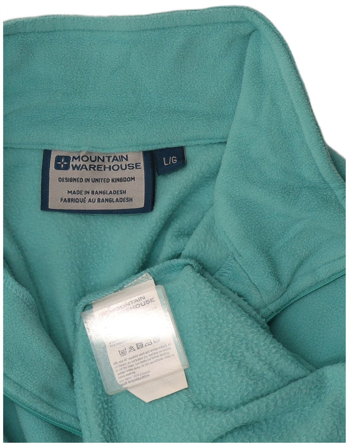 Mountain Warehouse Damen-Fleecepullover mit Reißverschluss am Kragen, UK 16, Größe L, Blau, Polyester