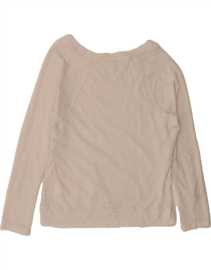 TOMMY HILFIGER Womens Top Long Sleeve UK 14 Medium Off White Vintage Tommy Hilfiger and Second-Hand Tommy Hilfiger from Messina Hembry 