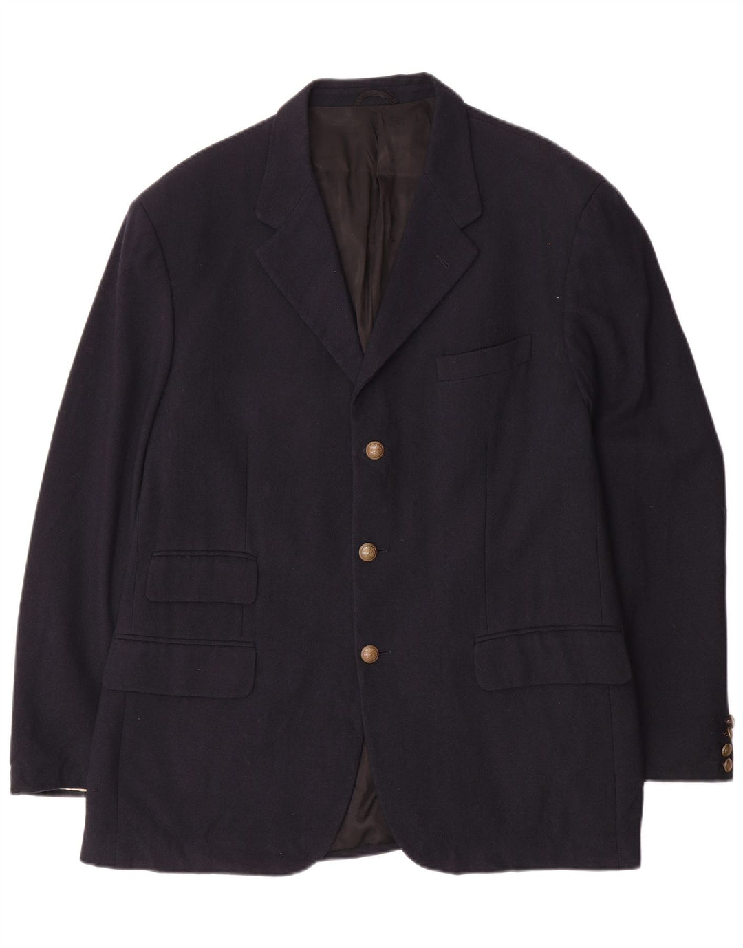 Brooksfield Herren-Blazer mit 3 Knöpfen, UK 40, große marineblaue Wolle