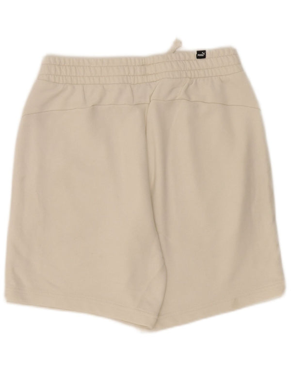 Puma Damen Graphic Sport Shorts UK 12 Mittelweiße Baumwolle