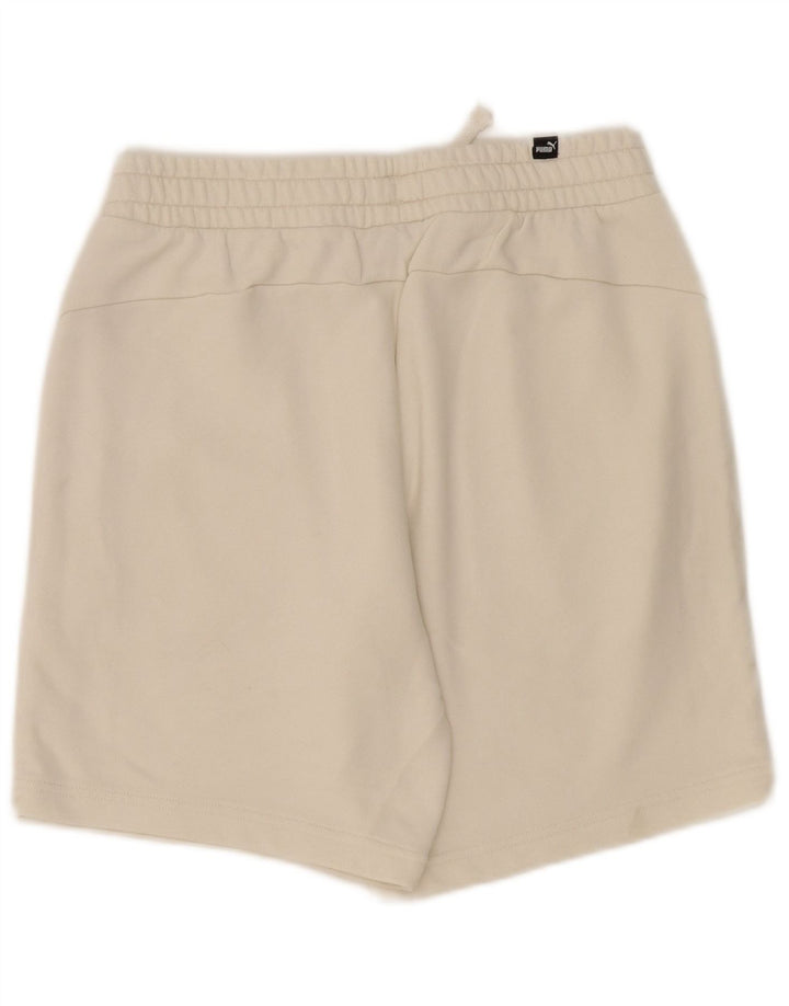 Puma Damen Graphic Sport Shorts UK 12 Mittelweiße Baumwolle