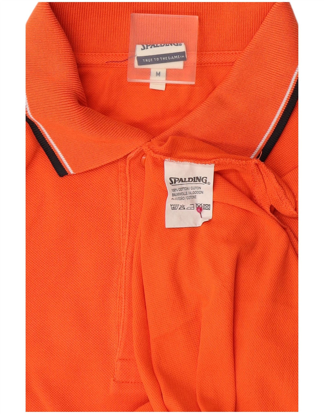 Spalding Herren-Poloshirt aus mitteloranger Baumwolle