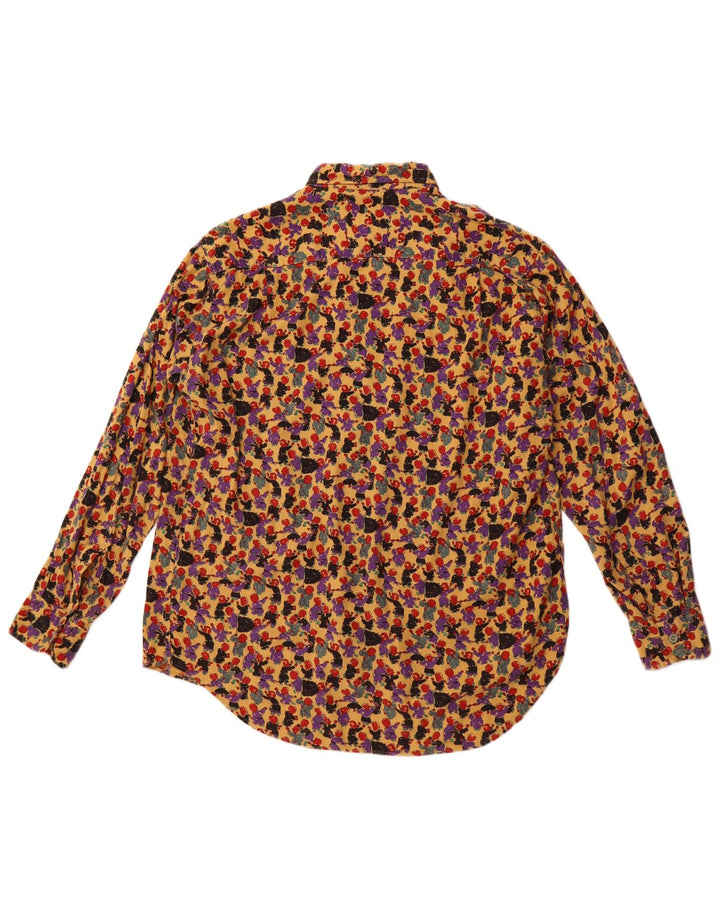 VINTAGE Herren-Hemd mit abstraktem Muster, klein, mehrfarbig