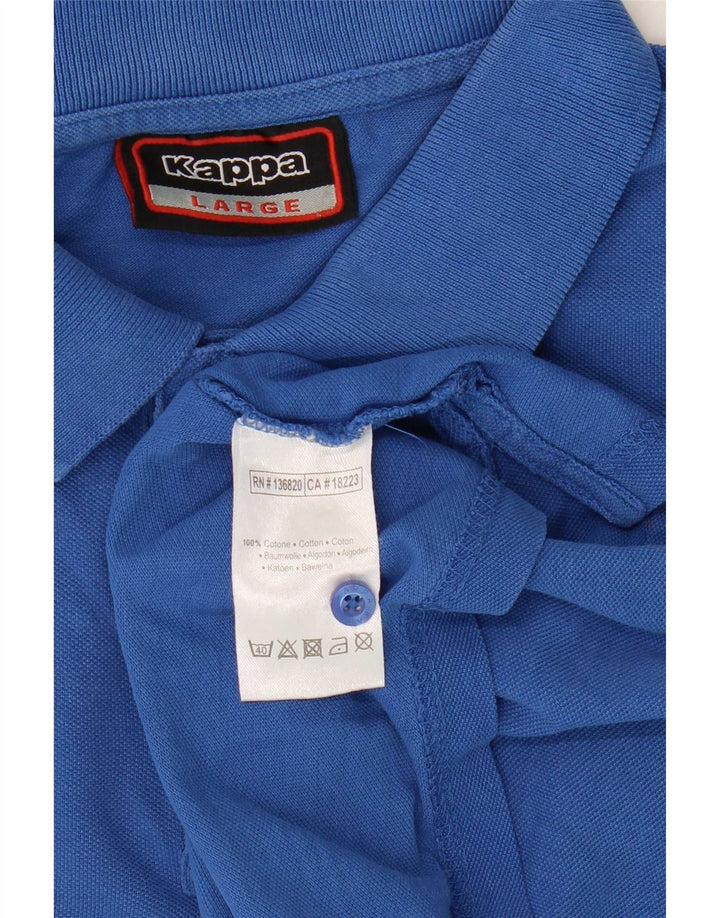 Kappa Herren-Poloshirt, große blaue Baumwolle