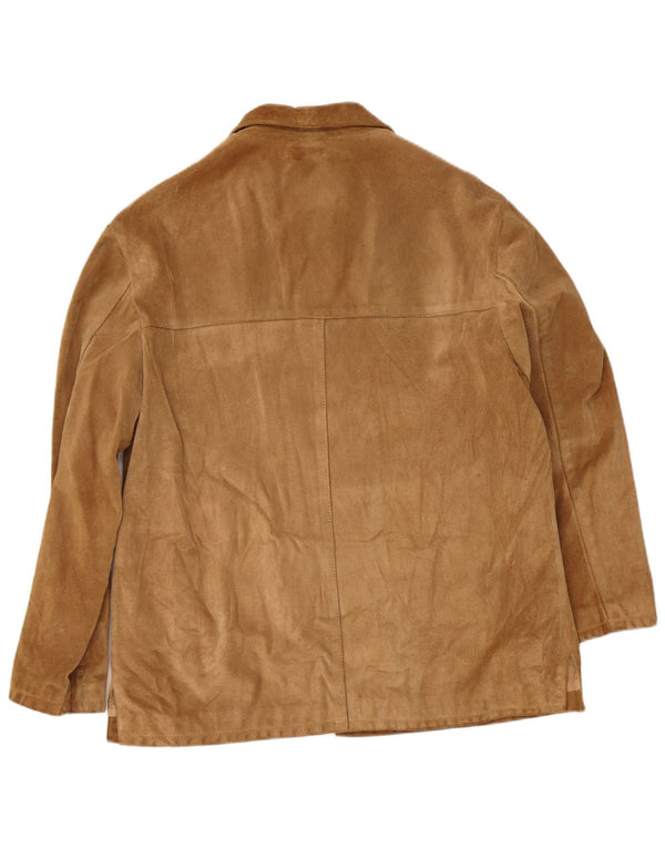 Lavorazione Artigiana Damen 4-Knopf-Blazerjacke UK 14 Mittelbraun