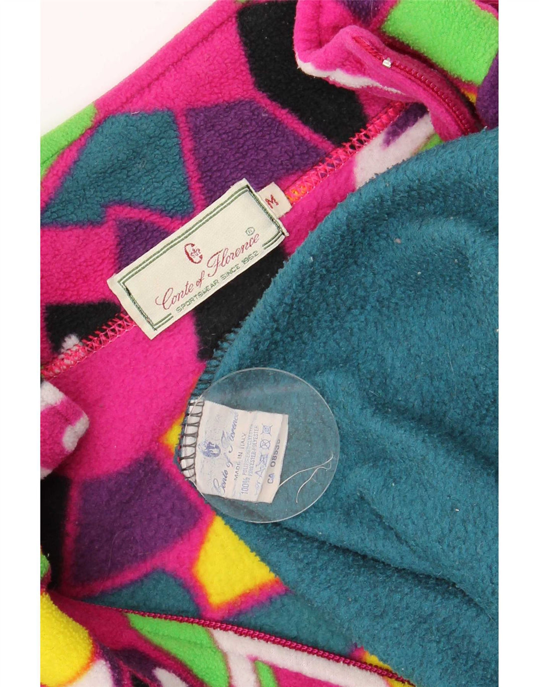Conte of Florence Herren-Fleecepullover, mittelgroß, mehrfarbig, geometrisch